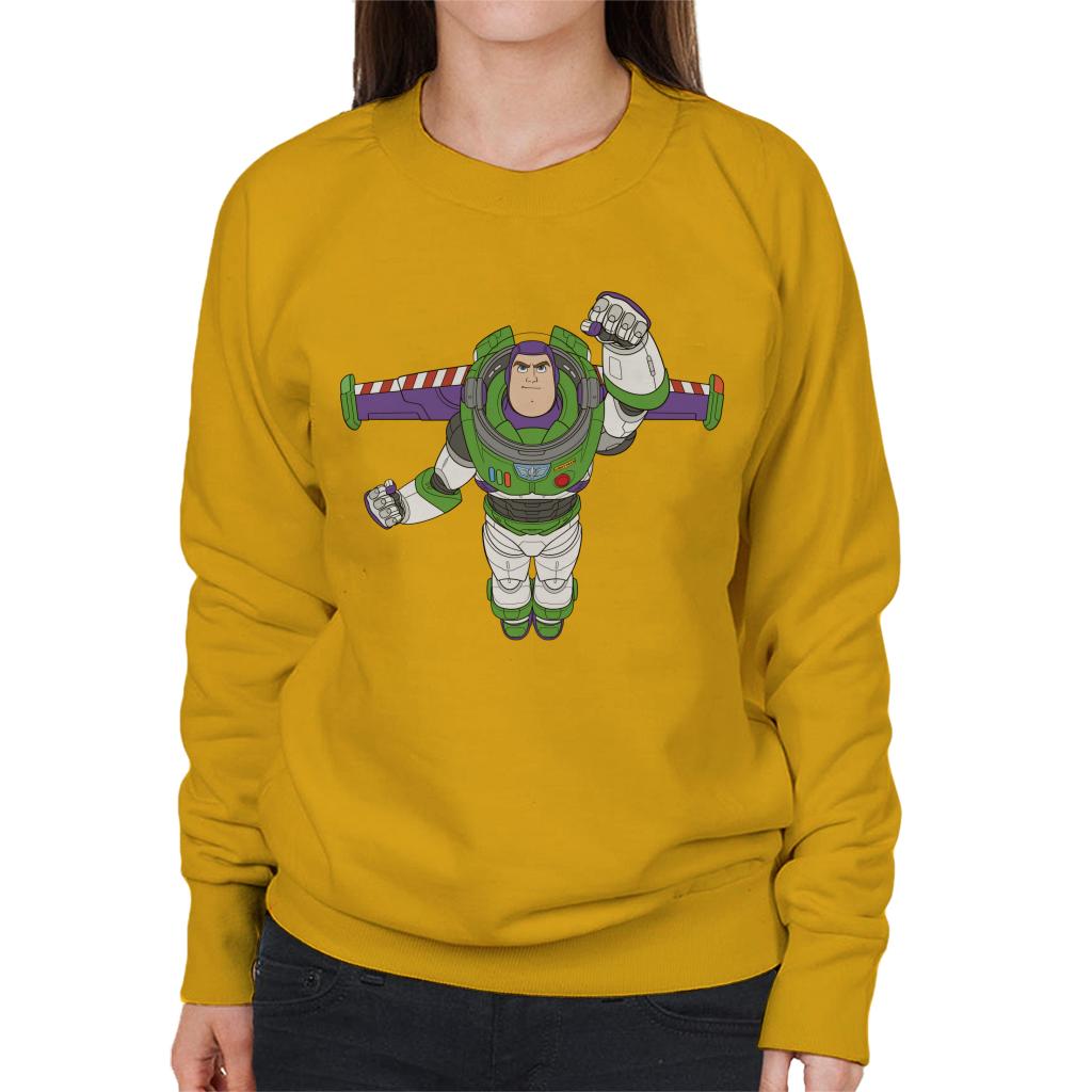 Disney Toy Story Buzz Lightyear Flight Pose Women's Sweatshirt-ALL + EVERY