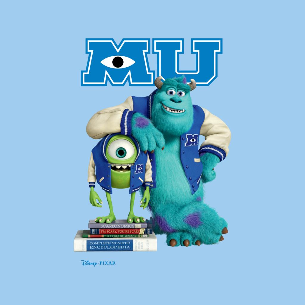 Disney Monsters University Sulley Leaning On Mike Men's T-Shirt-ALL + EVERY