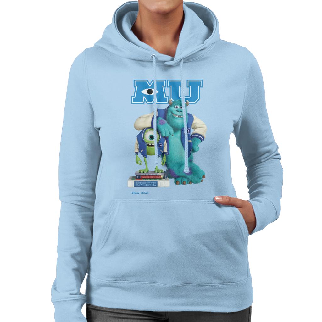 Disney Monsters University Sulley Leaning On Mike Women's Hooded Sweatshirt-ALL + EVERY