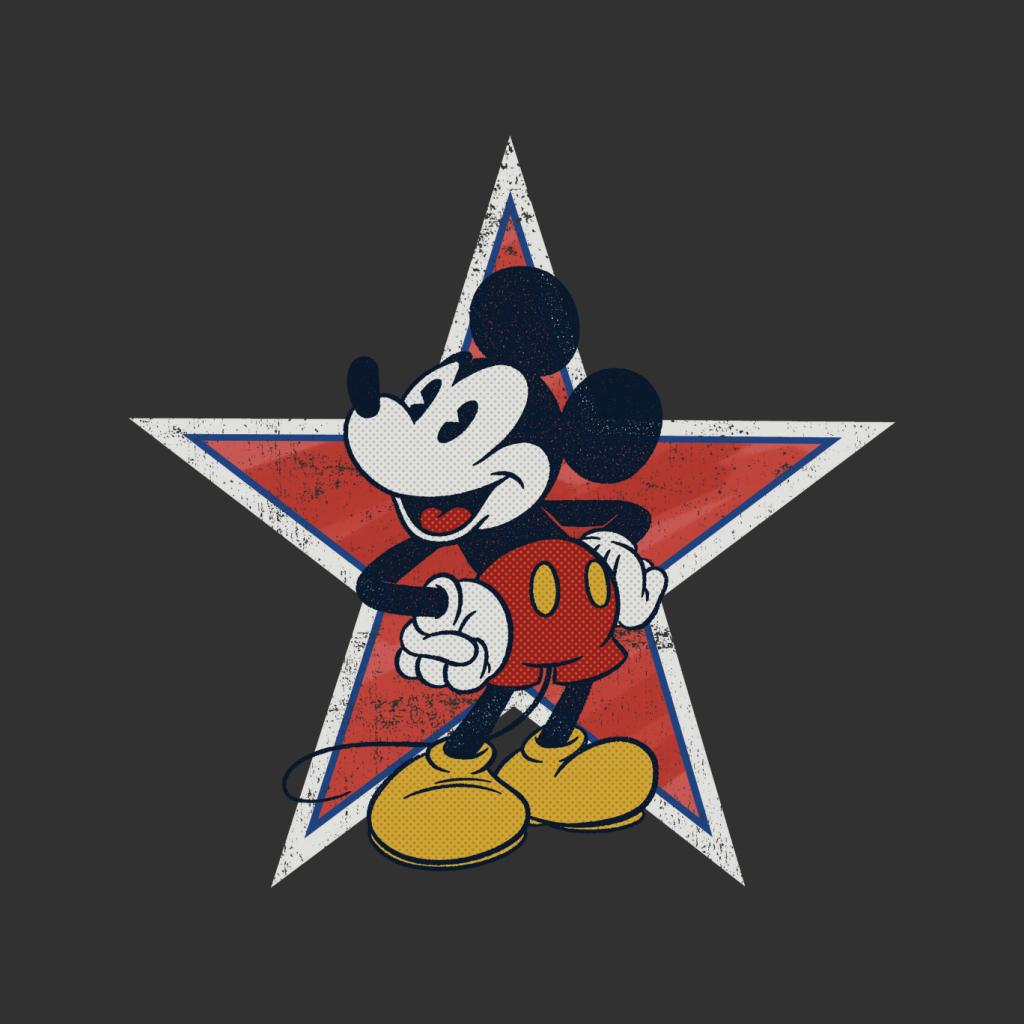 Disney Distressed Mickey Mouse Star Women's T-Shirt-ALL + EVERY