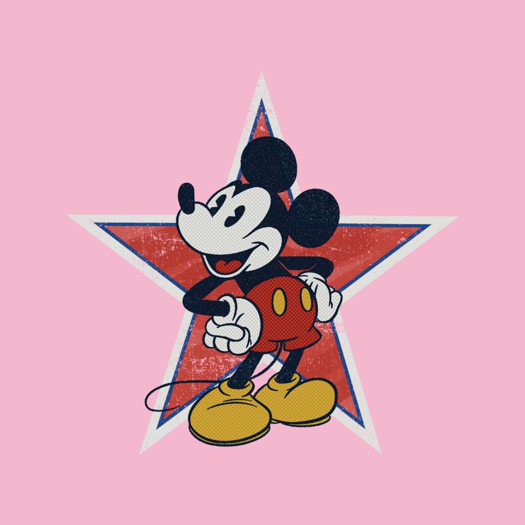 Disney Distressed Mickey Mouse Star Women's T-Shirt-ALL + EVERY