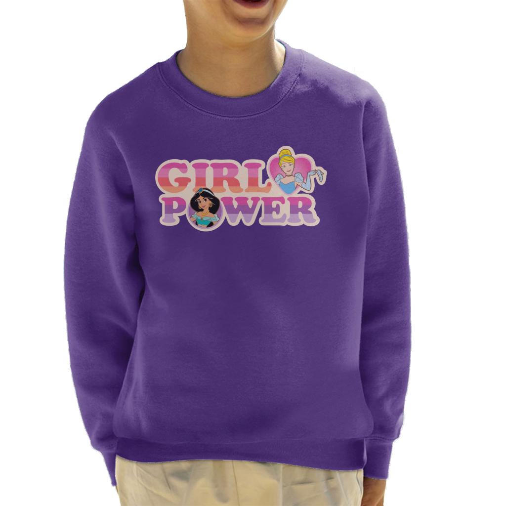 Disney Princesses Girl Power Cinderella And Jasmine Kid's Sweatshirt-ALL + EVERY