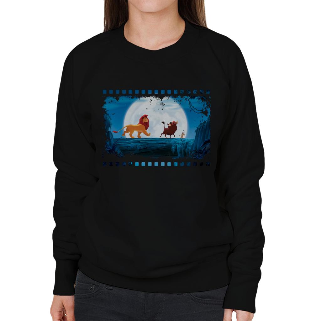 Disney The Lion King Simba Timon Pumbaa Film Strip Women's Sweatshirt