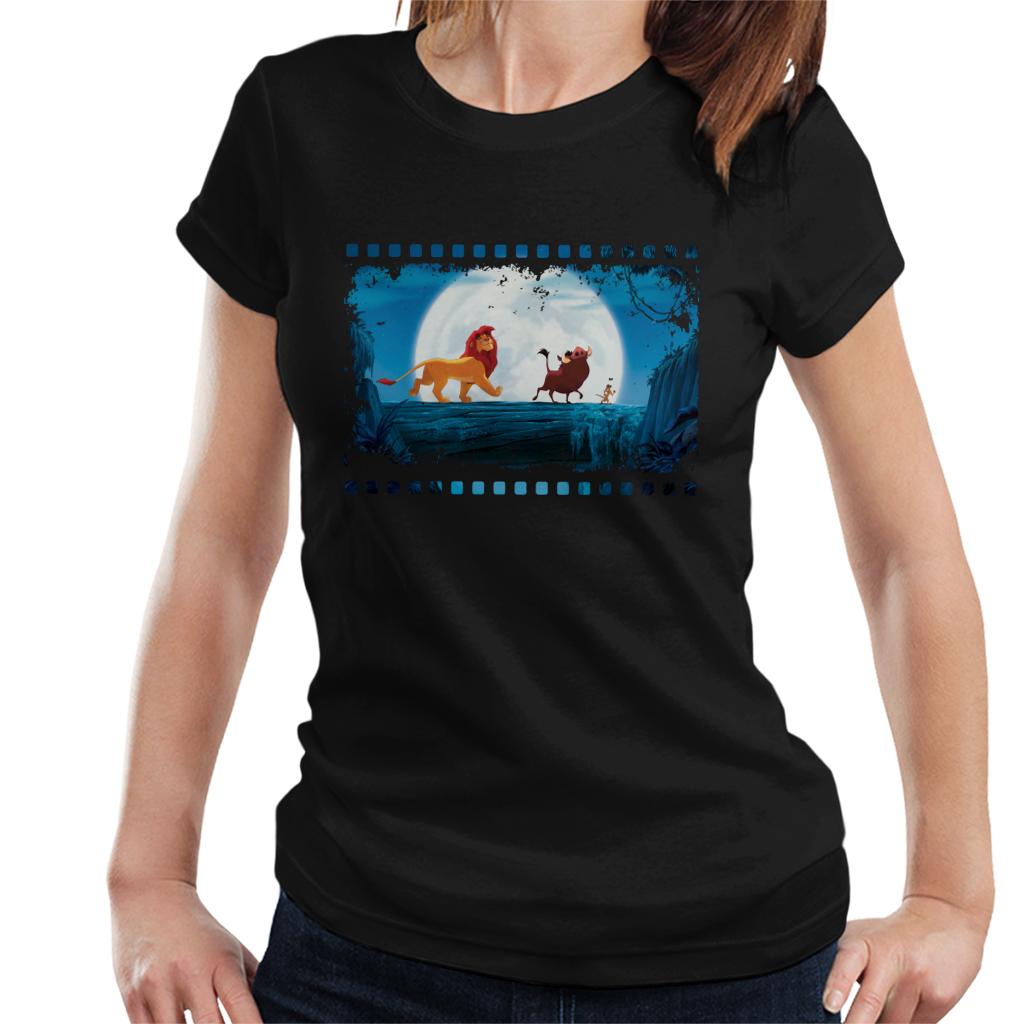 Disney The Lion King Simba Timon Pumbaa Film Strip Women's T-Shirt-ALL + EVERY