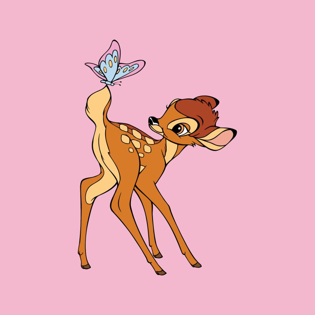 Disney Bambi Butterfly On Tail Women's T-Shirt-ALL + EVERY