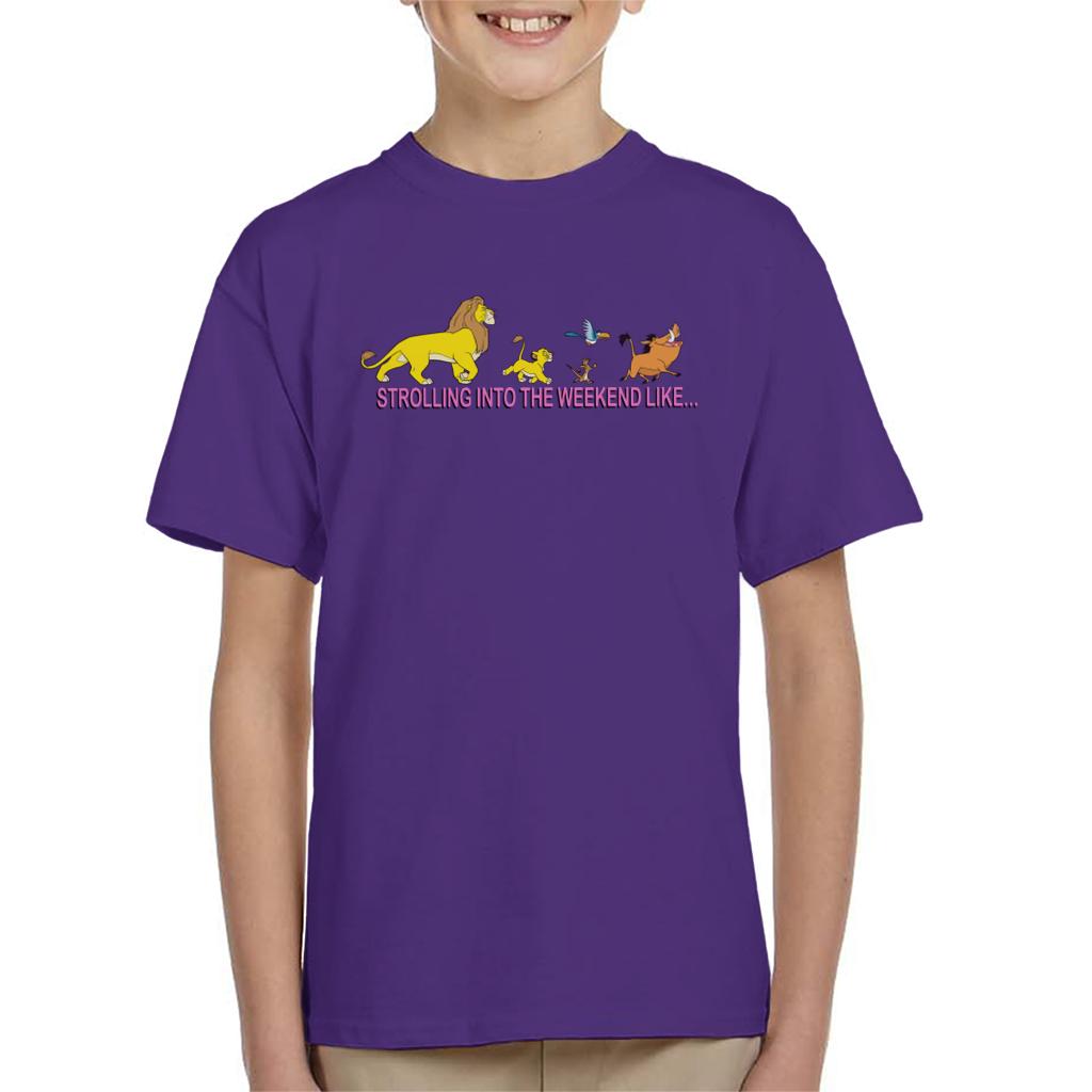 Disney The Lion King Strolling Into The Weekend Like Kid's T-Shirt-ALL + EVERY
