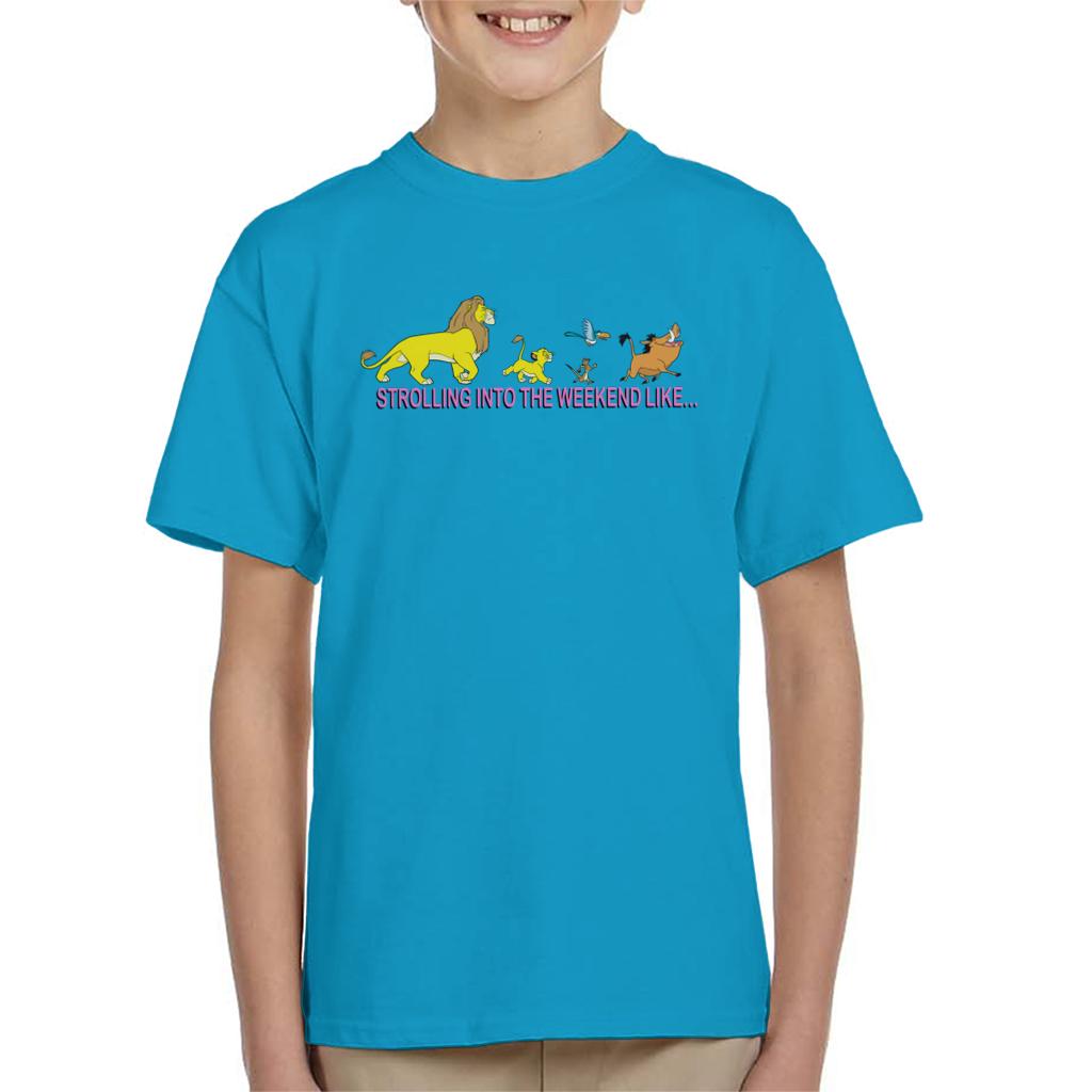 Disney The Lion King Strolling Into The Weekend Like Kid's T-Shirt-ALL + EVERY