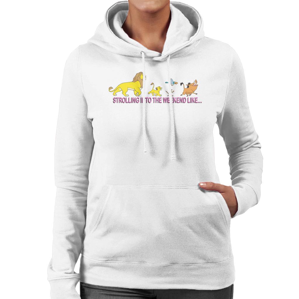 Disney The Lion King Strolling Into The Weekend Like Women's Hooded Sweatshirt-ALL + EVERY