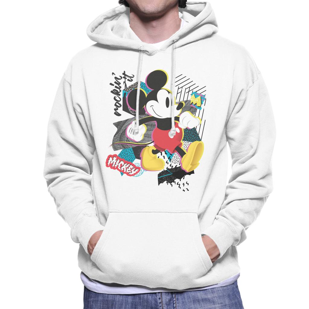 Disney Mickey Mouse Rockin It Retro Men's Hooded Sweatshirt-ALL + EVERY