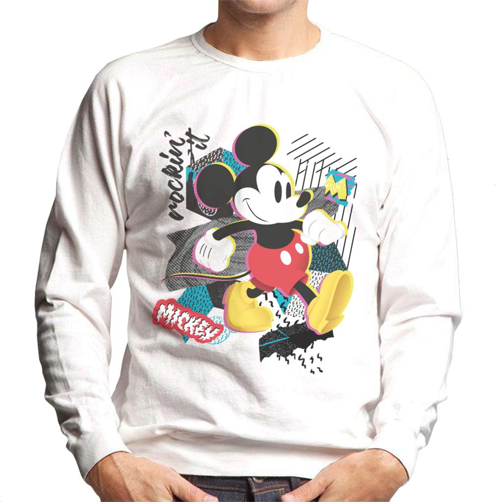 Disney Mickey Mouse Rockin It Retro Men's Sweatshirt-ALL + EVERY