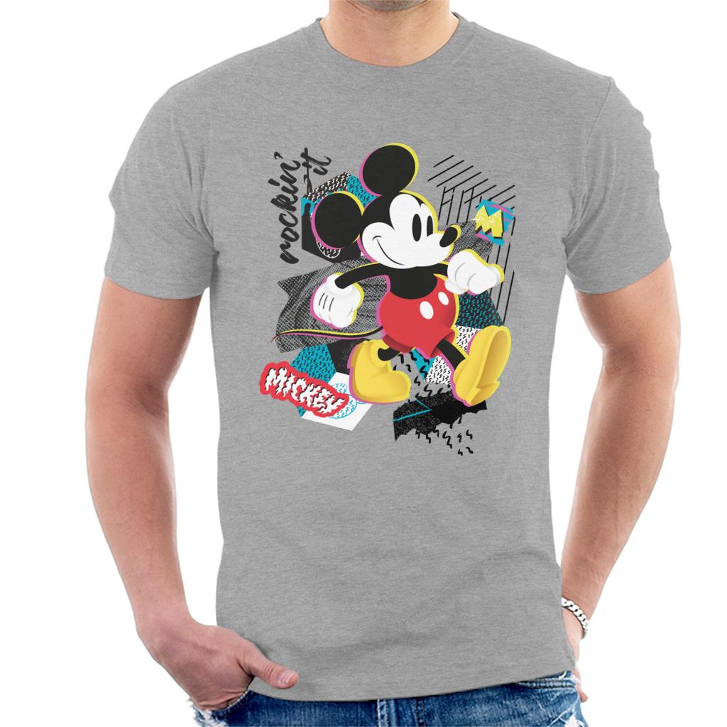 Disney Mickey Mouse Rockin It Retro Men's T-Shirt-ALL + EVERY