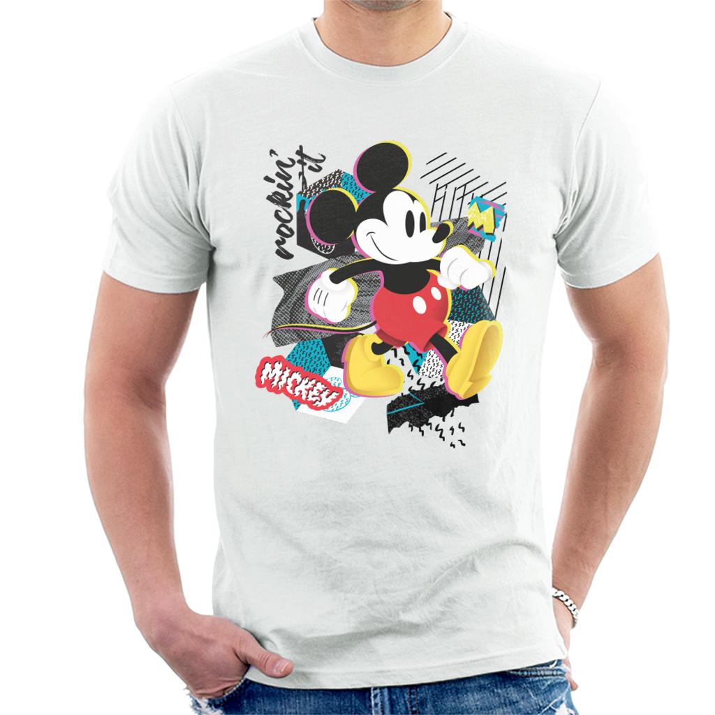 Disney Mickey Mouse Rockin It Retro Men's T-Shirt-ALL + EVERY