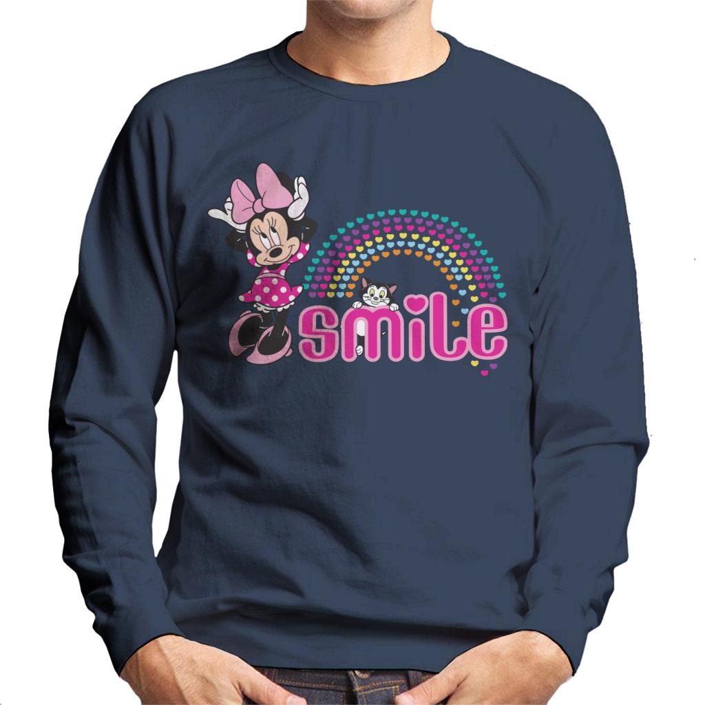 Disney Minnie Mouse And Figaro Smile Hearts Men's Sweatshirt-ALL + EVERY