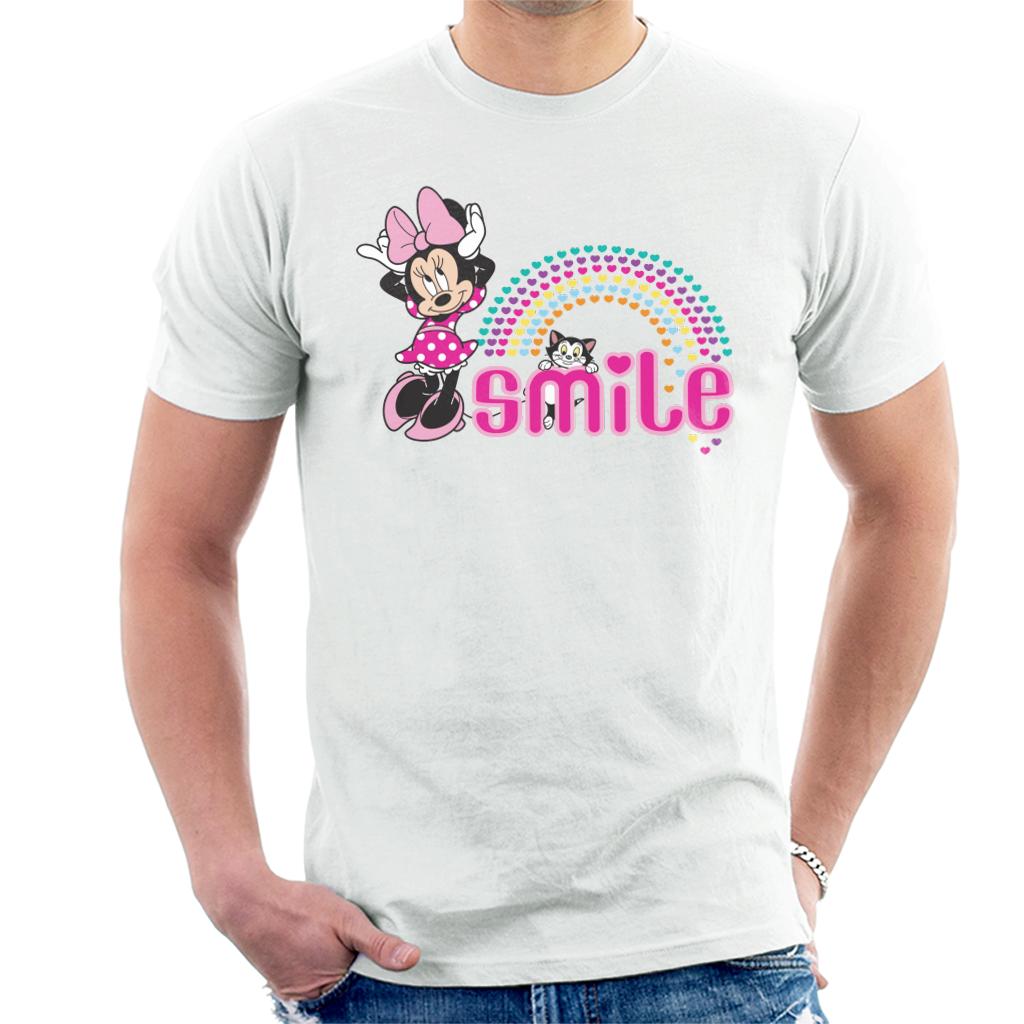 Disney Minnie Mouse And Figaro Smile Hearts Men's T-Shirt-ALL + EVERY