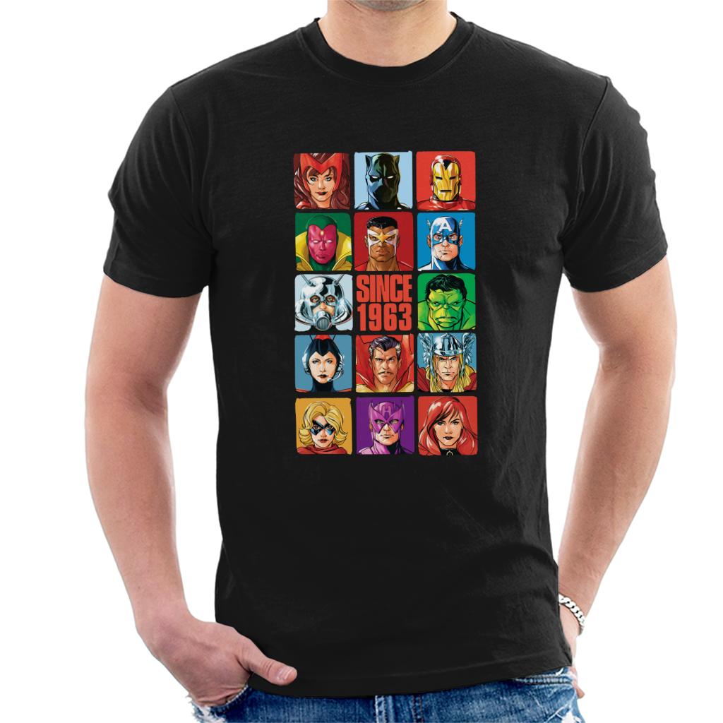 Marvel Avengers Headshot Tiles Since 1963 Men's T-Shirt-ALL + EVERY