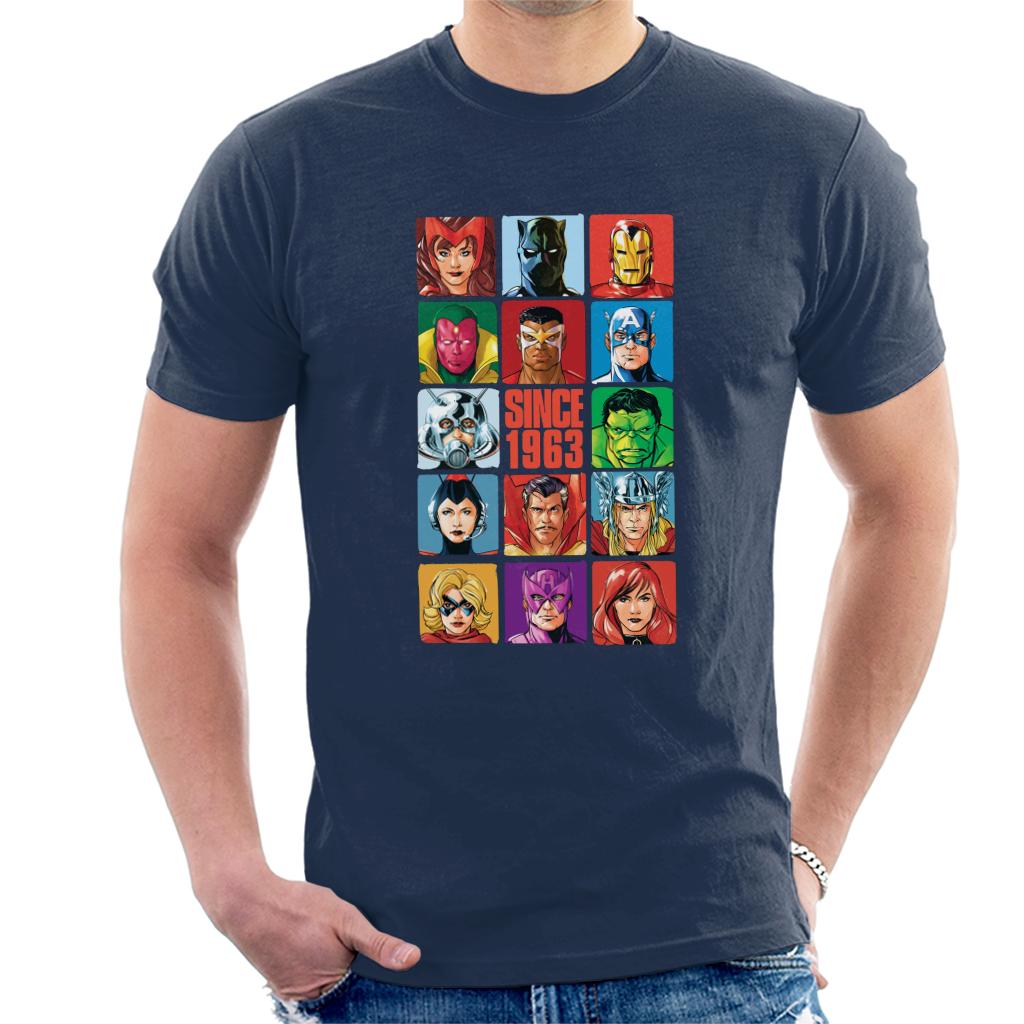 Marvel Avengers Headshot Tiles Since 1963 Men's T-Shirt-ALL + EVERY