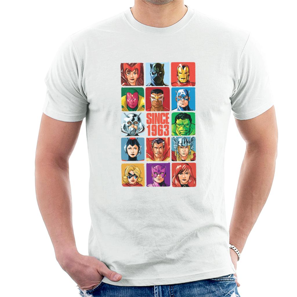 Marvel Avengers Headshot Tiles Since 1963 Men's T-Shirt-ALL + EVERY