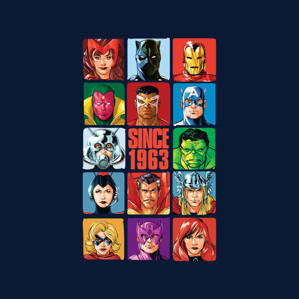 Marvel Avengers Headshot Tiles Since 1963 Men's T-Shirt-ALL + EVERY