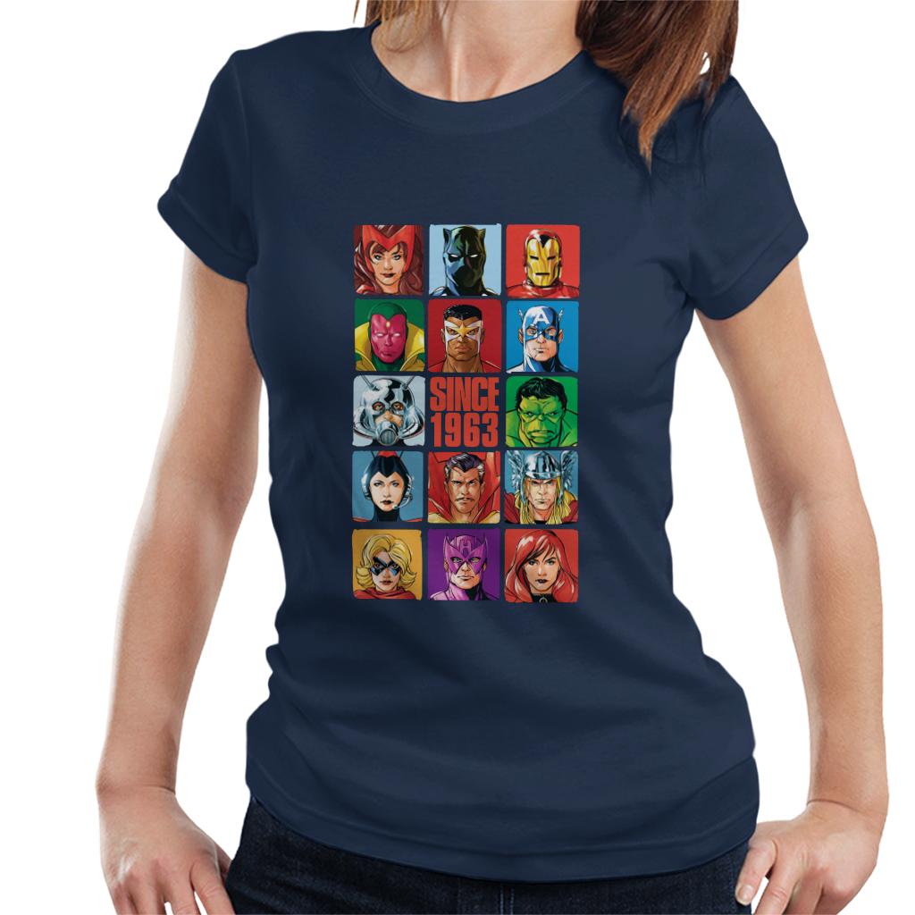 Marvel Avengers Headshot Tiles Since 1963 Women's T-Shirt-ALL + EVERY