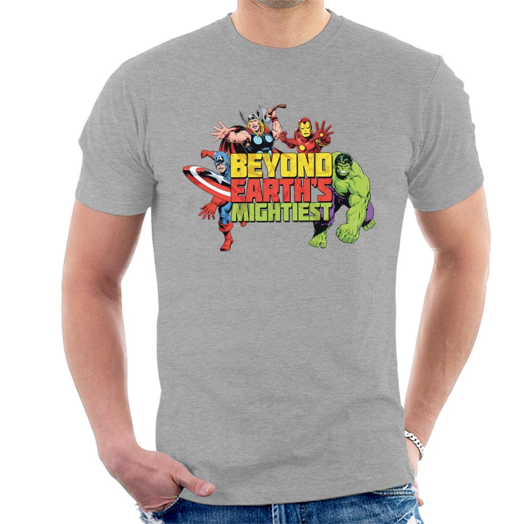 Marvel Avengers Attack Beyond Earths Mightiest Men's T-Shirt-ALL + EVERY