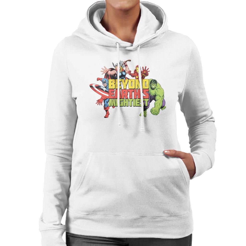 Marvel Avengers Attack Beyond Earths Mightiest Women's Hooded Sweatshirt-ALL + EVERY