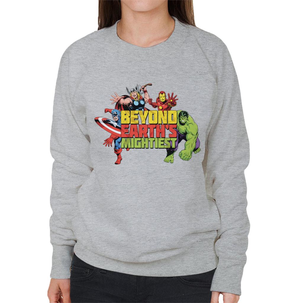 Marvel Avengers Attack Beyond Earths Mightiest Women's Sweatshirt-ALL + EVERY