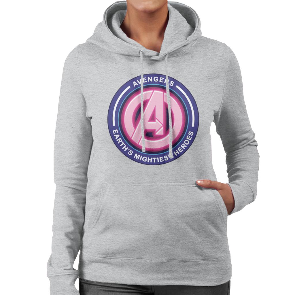 Marvel Avengers A Logo Earths Mightiest Heroes Women's Hooded Sweatshirt-ALL + EVERY