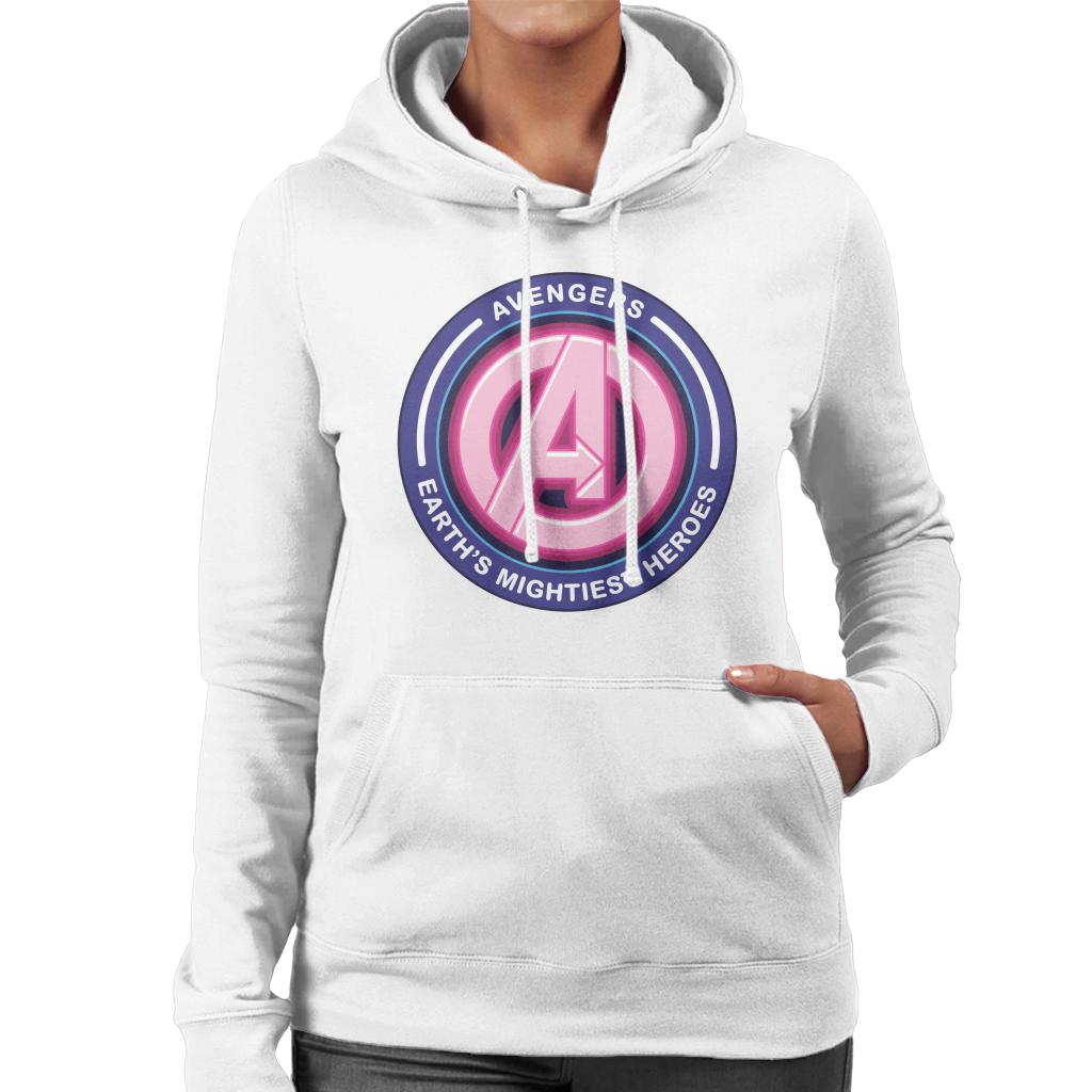 Marvel Avengers A Logo Earths Mightiest Heroes Women's Hooded Sweatshirt-ALL + EVERY