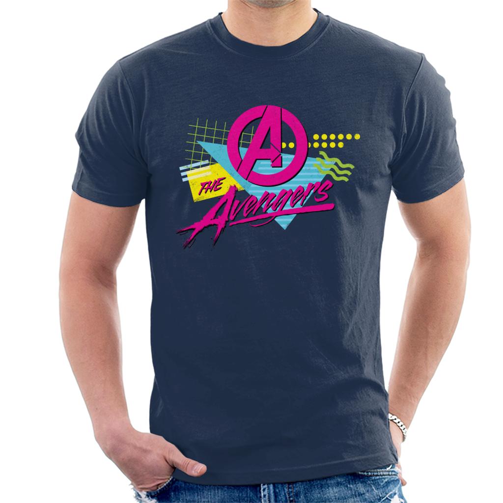 Marvel The Avengers Retro Distressed 80s Style Men's T-Shirt-ALL + EVERY