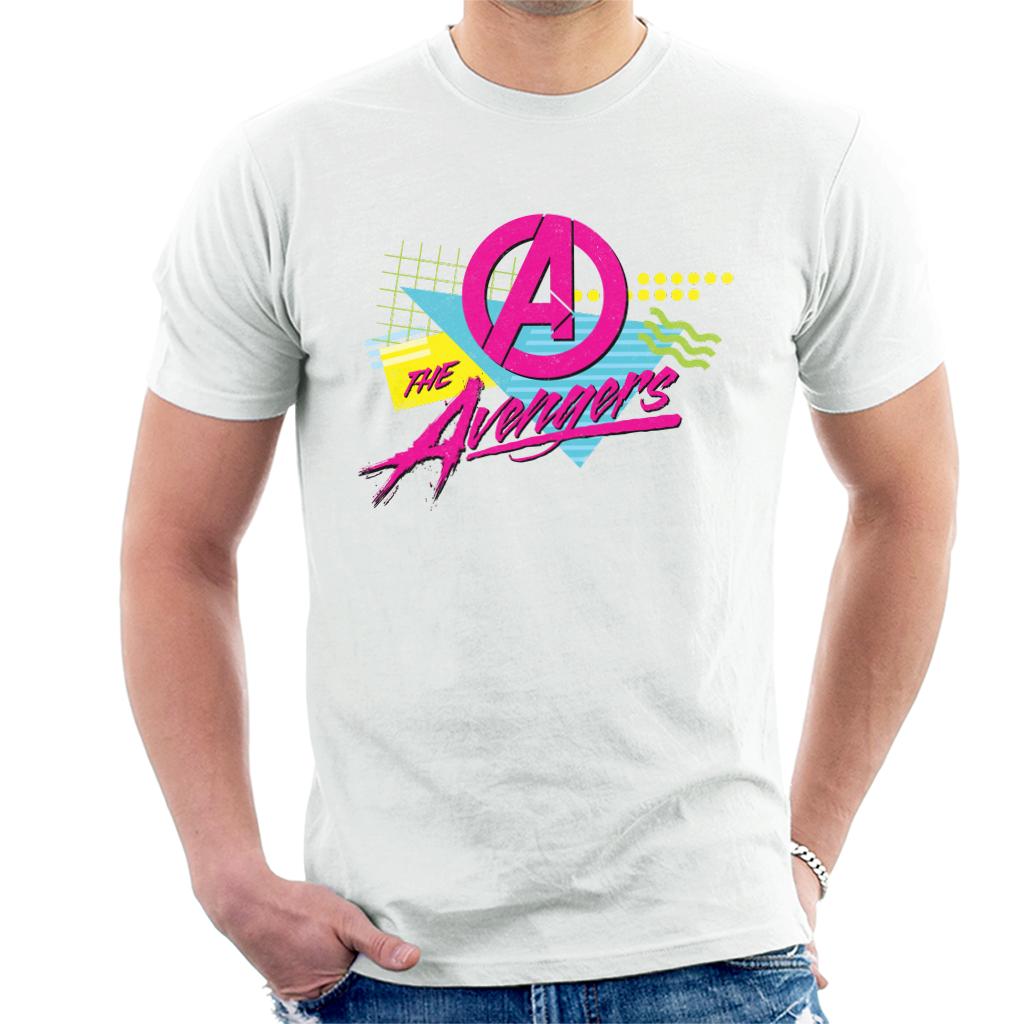 Marvel The Avengers Retro Distressed 80s Style Men's T-Shirt-ALL + EVERY