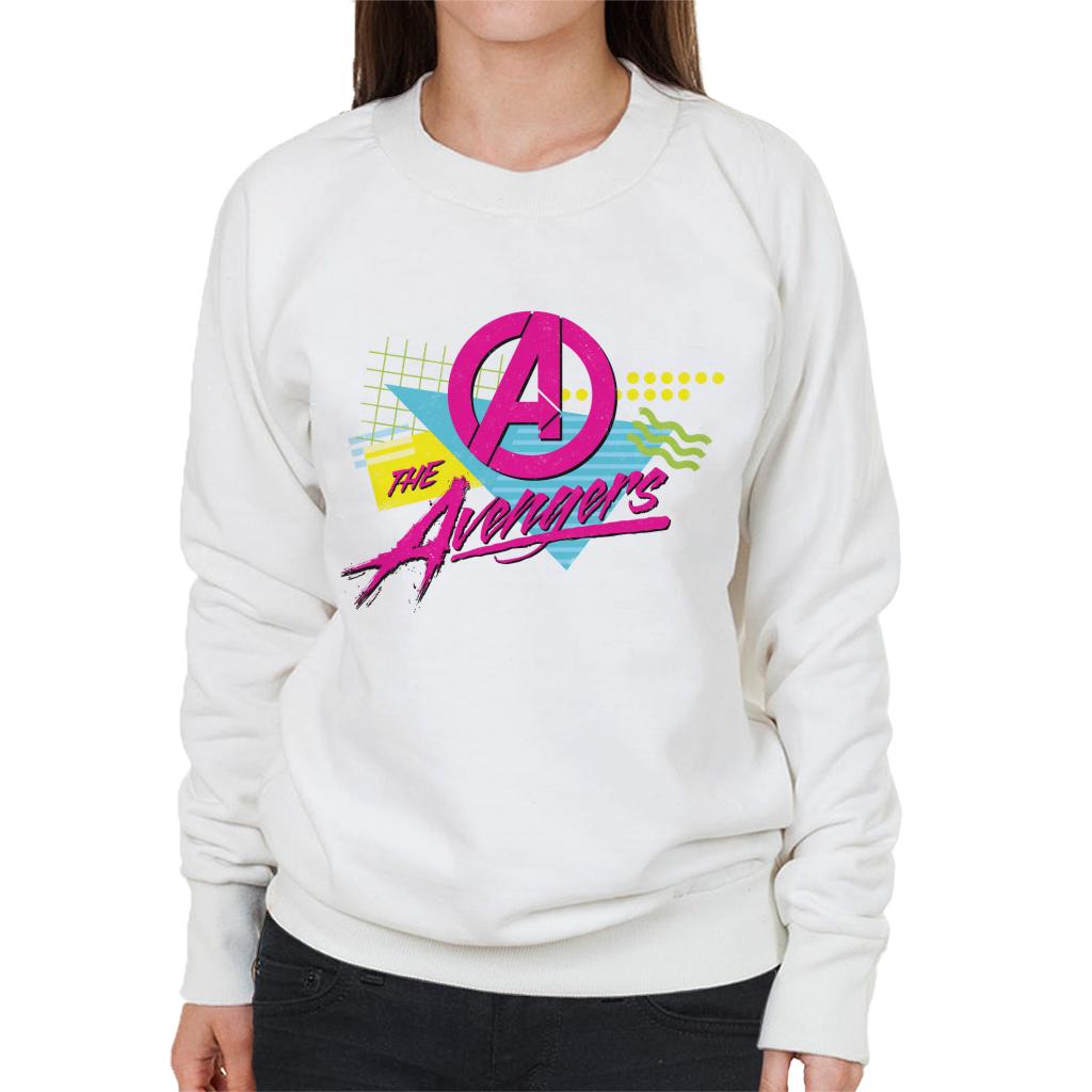 Marvel The Avengers Retro Distressed 80s Style Women's Sweatshirt-ALL + EVERY