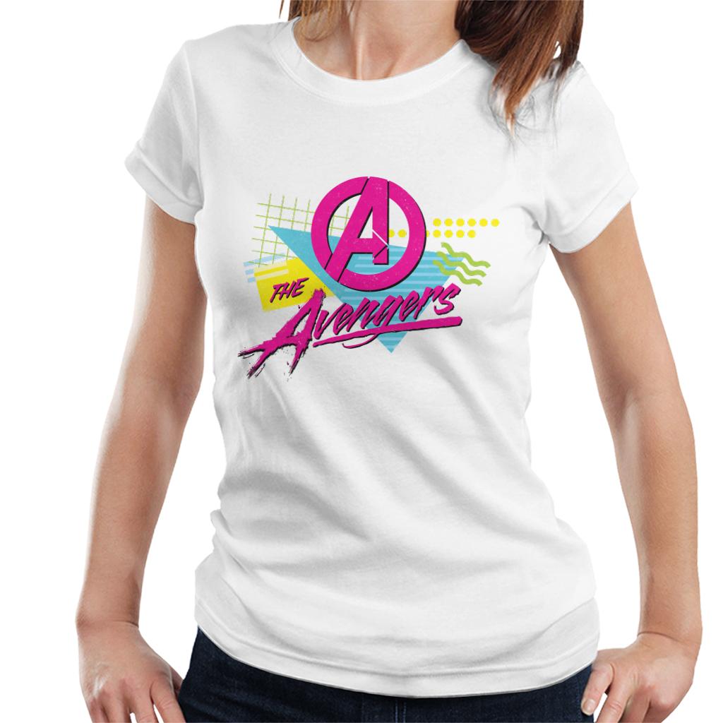 Marvel The Avengers Retro Distressed 80s Style Women's T-Shirt-ALL + EVERY