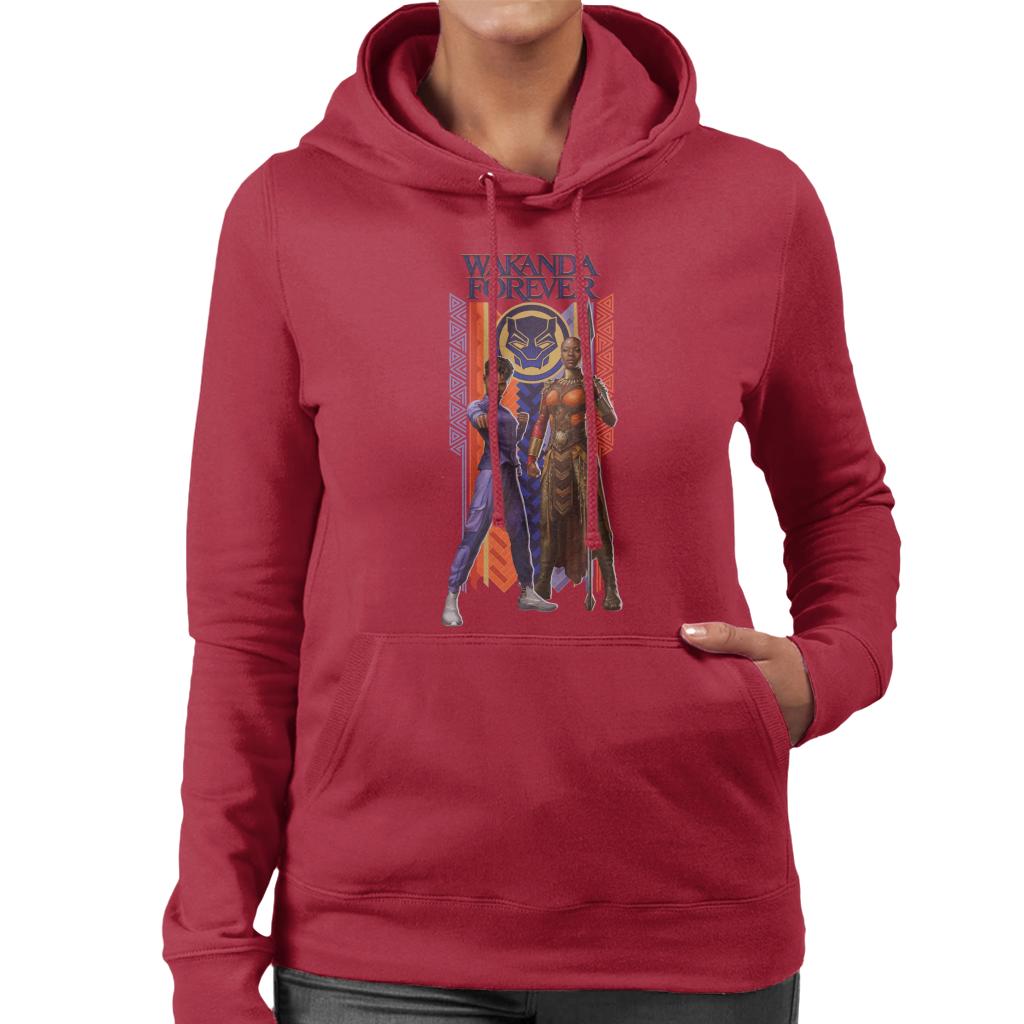 Marvel Black Panther Shuri Okoye Okavango Wakanda Forever Women's Hooded Sweatshirt-ALL + EVERY