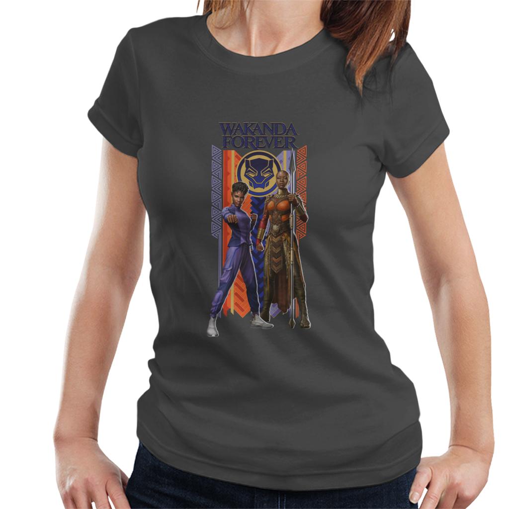 Marvel Black Panther Shuri Okoye Okavango Wakanda Forever Women's T-Shirt-ALL + EVERY