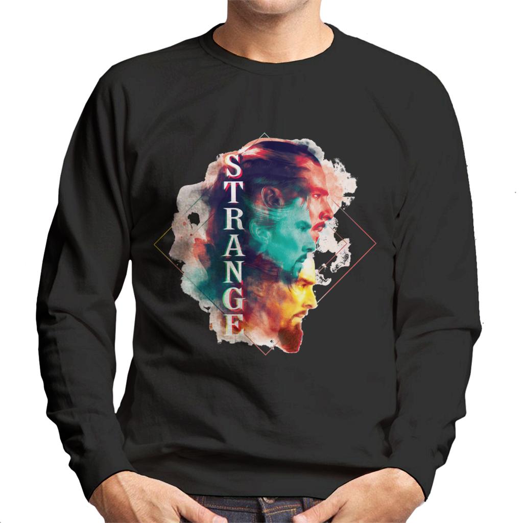 Marvel Doctor Strange Abstract Face Montage Men's Sweatshirt-ALL + EVERY