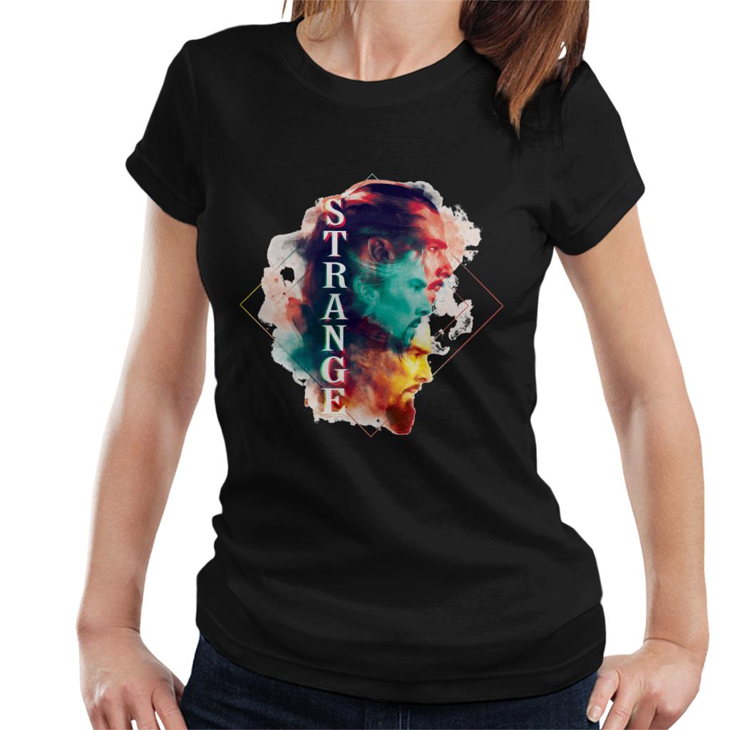 Marvel Doctor Strange Abstract Face Montage Women's T-Shirt-ALL + EVERY