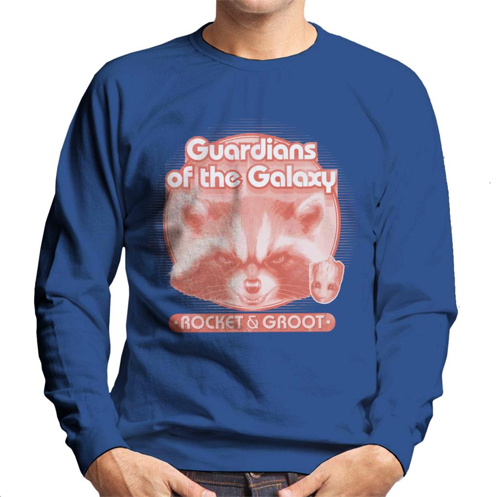 Marvel Guardians Of The Galaxy Rocket And Groot Retro Men's Sweatshirt-ALL + EVERY