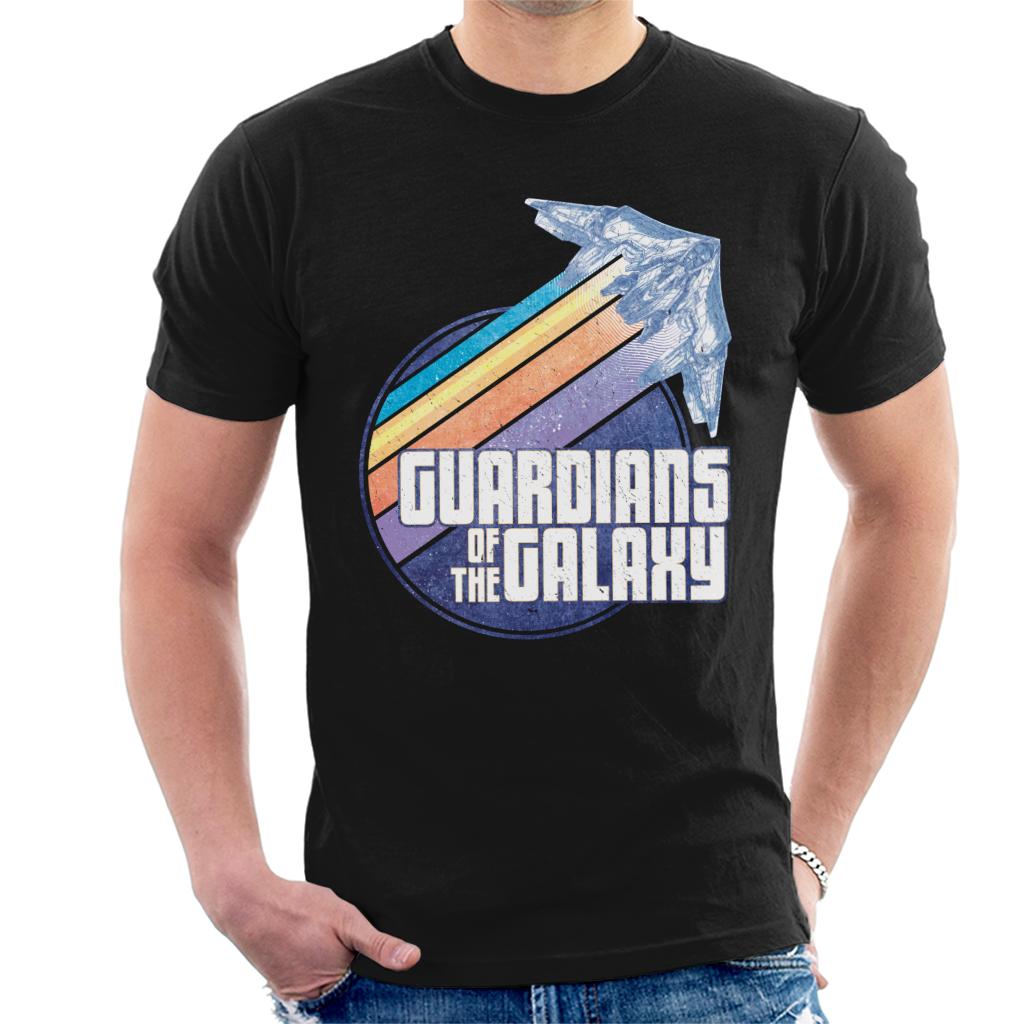 Marvel Guardians Of The Galaxy Ship Colour Streaks Men's T-Shirt-ALL + EVERY