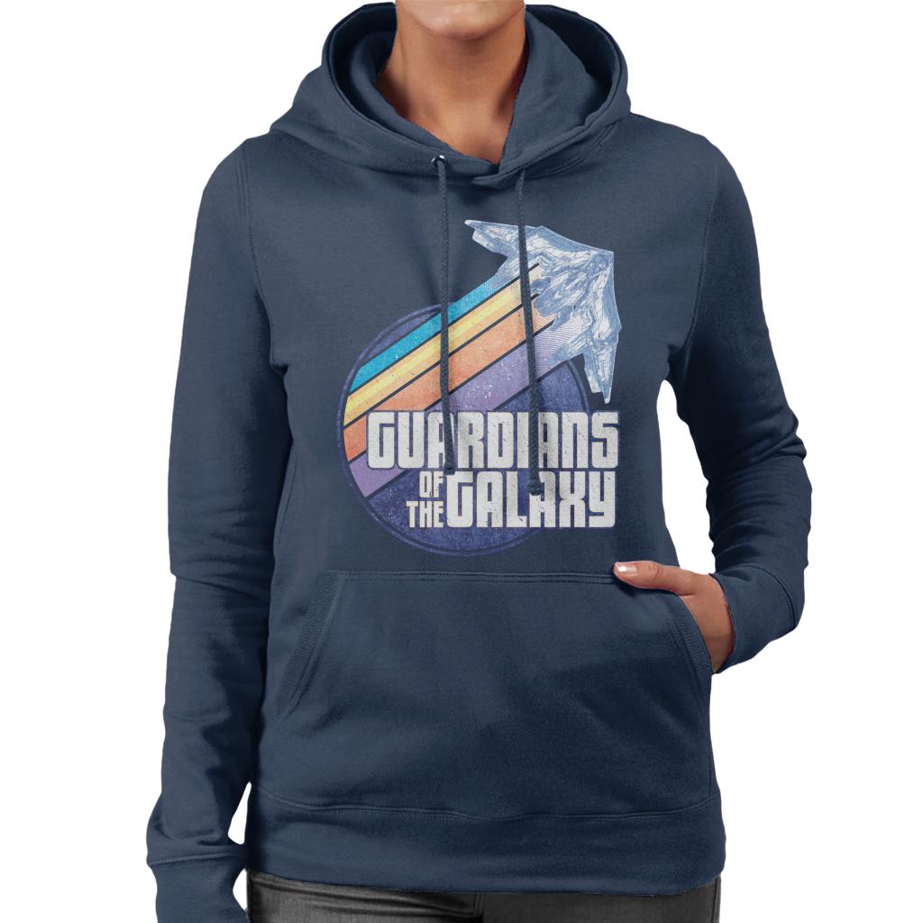 Marvel Guardians Of The Galaxy Ship Colour Streaks Women's Hooded Sweatshirt-ALL + EVERY