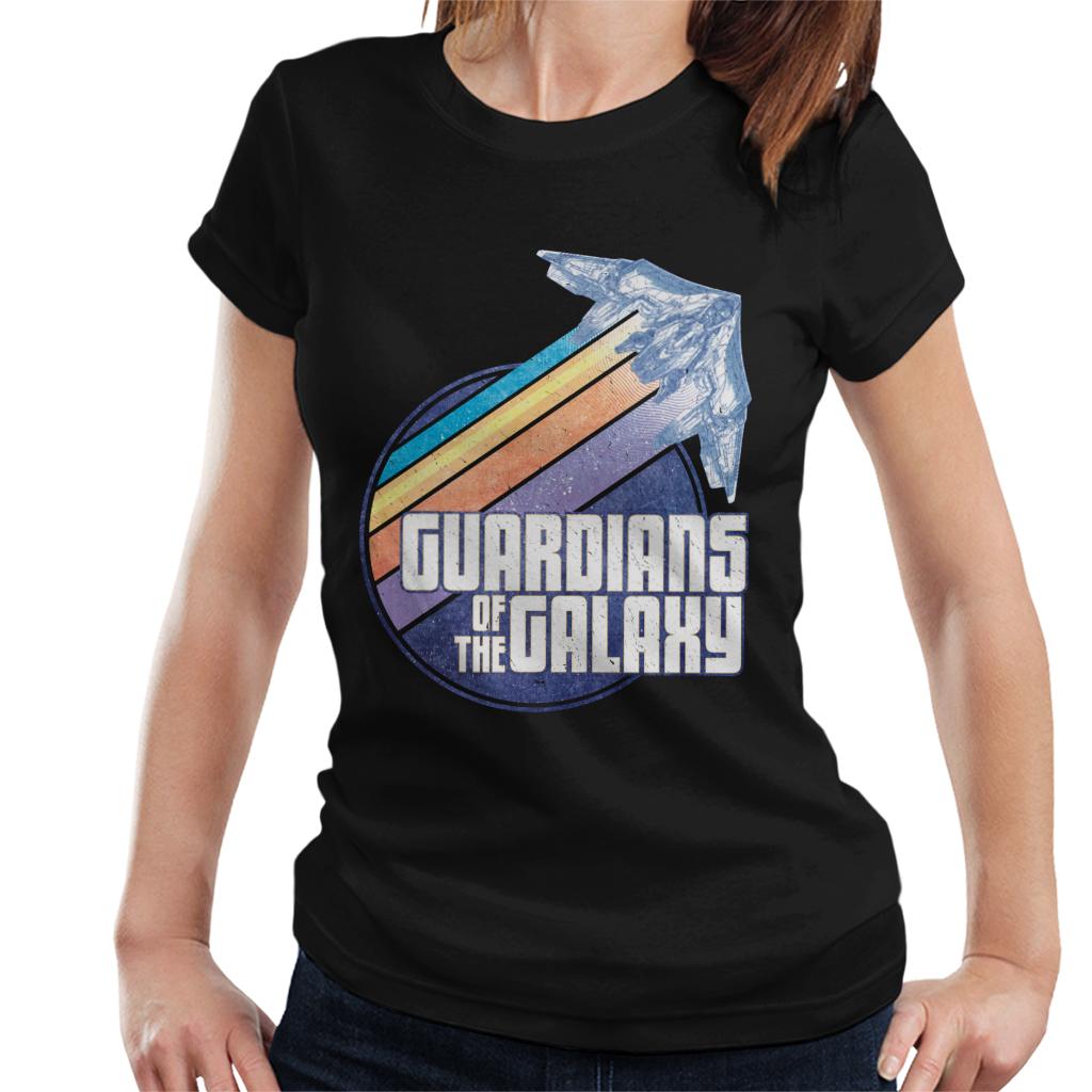 Marvel Guardians Of The Galaxy Ship Colour Streaks Women's T-Shirt-ALL + EVERY