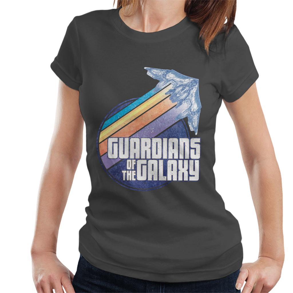 Marvel Guardians Of The Galaxy Ship Colour Streaks Women's T-Shirt-ALL + EVERY