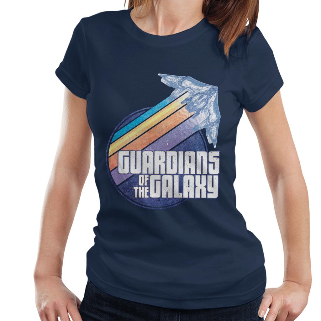 Marvel Guardians Of The Galaxy Ship Colour Streaks Women's T-Shirt-ALL + EVERY