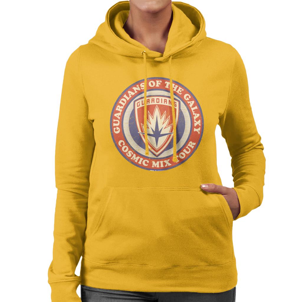 Marvel GOTG Badge Guardians Cosmic Mix Tour Women's Hooded Sweatshirt-ALL + EVERY