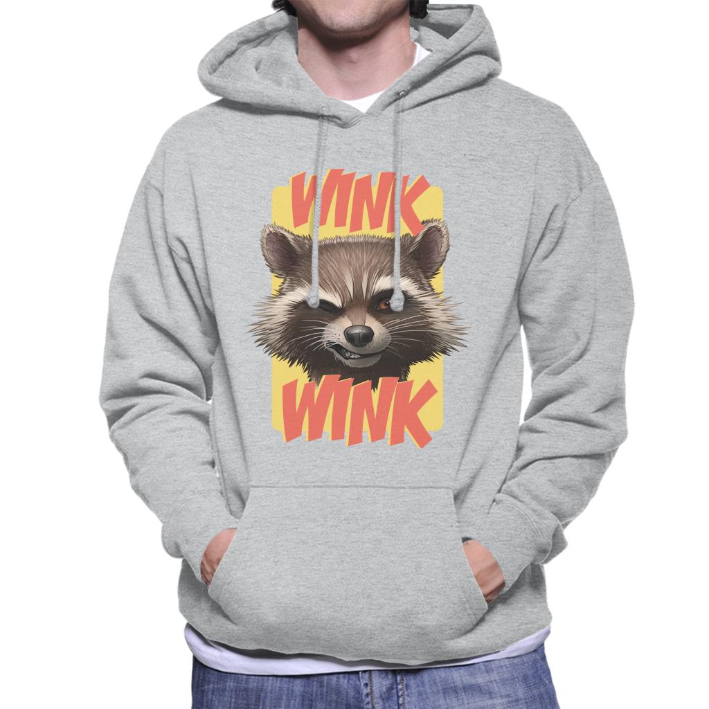 Marvel Guardians Of The Galaxy Rocket Wink Wink Men's Hooded Sweatshirt-ALL + EVERY