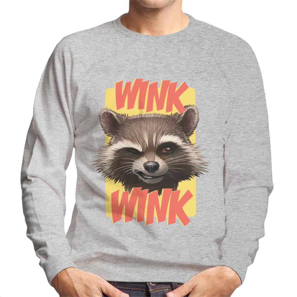 Marvel Guardians Of The Galaxy Rocket Wink Wink Men's Sweatshirt-ALL + EVERY