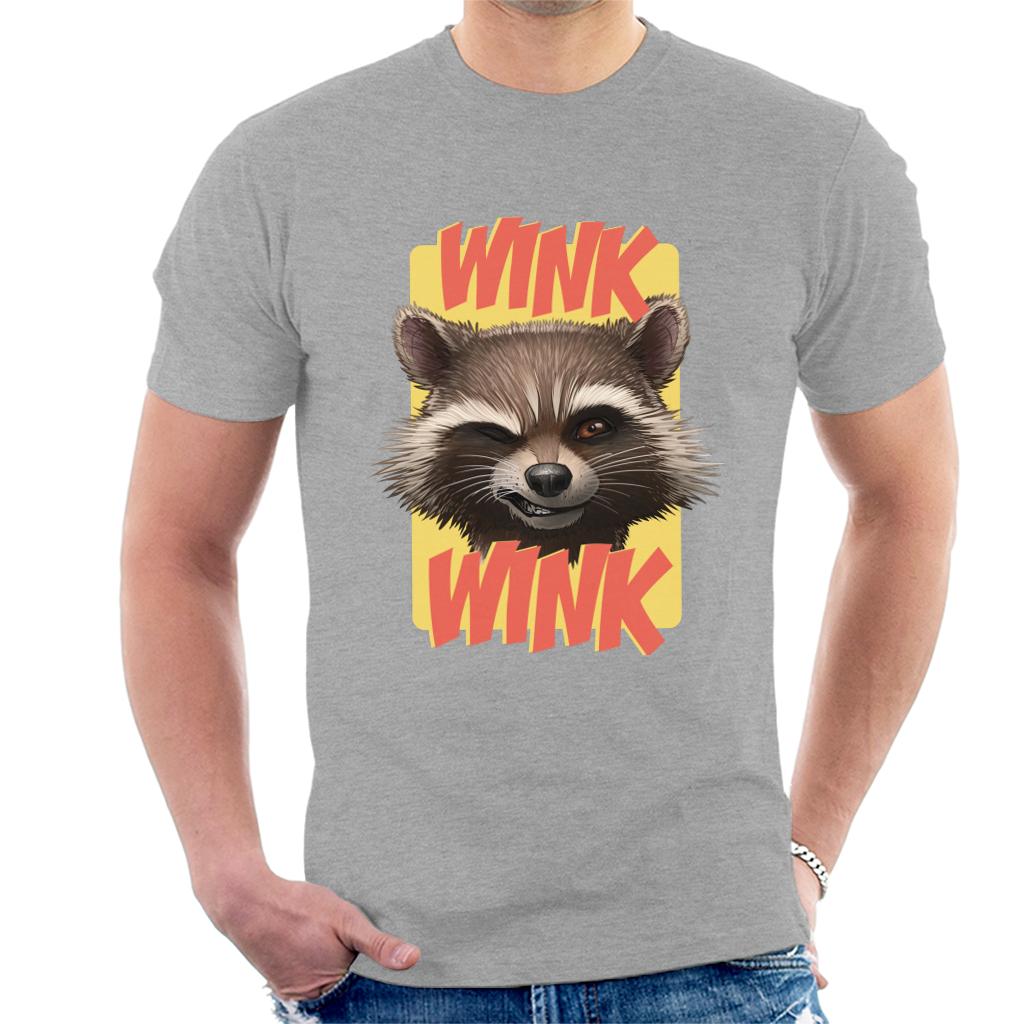 Marvel Guardians Of The Galaxy Rocket Wink Wink Men's T-Shirt-ALL + EVERY