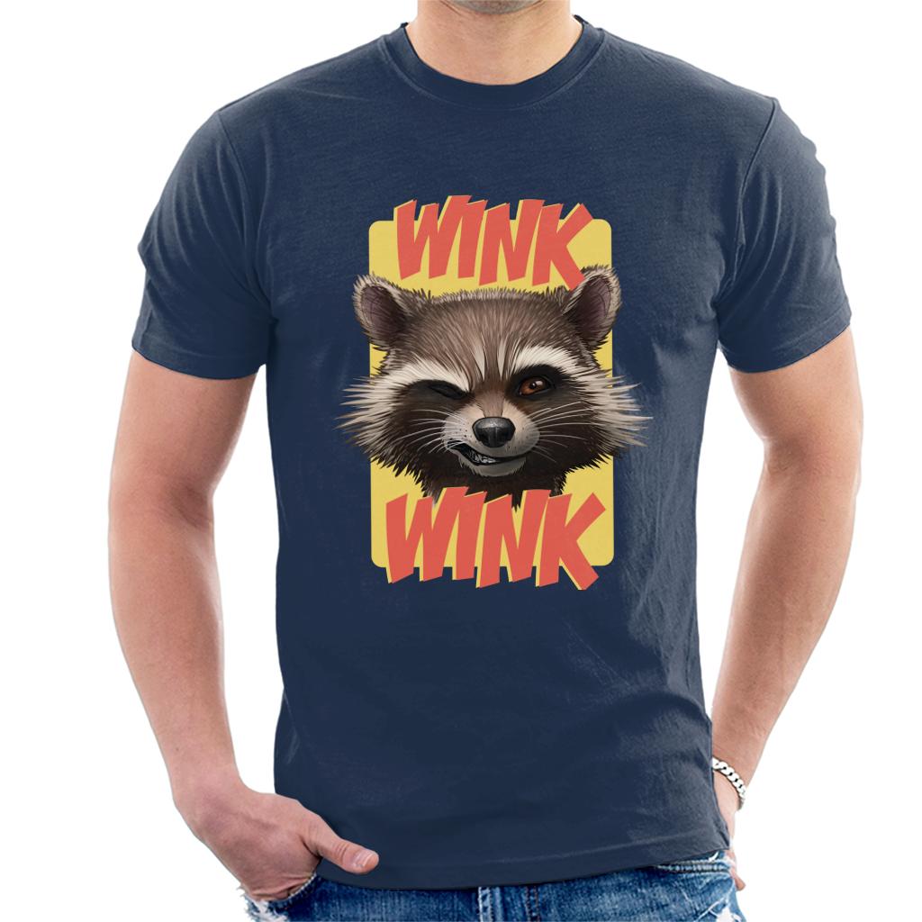 Marvel Guardians Of The Galaxy Rocket Wink Wink Men's T-Shirt-ALL + EVERY