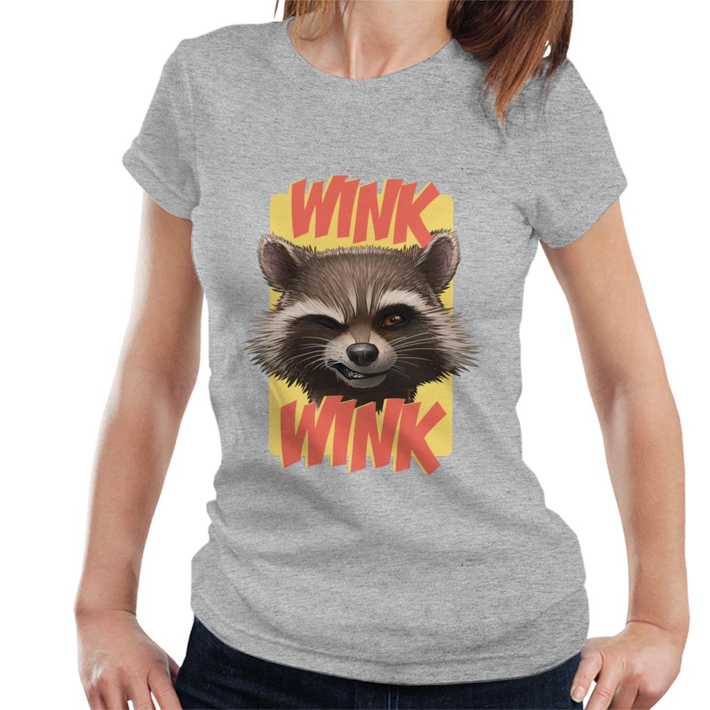 Marvel Guardians Of The Galaxy Rocket Wink Wink Women's T-Shirt-ALL + EVERY