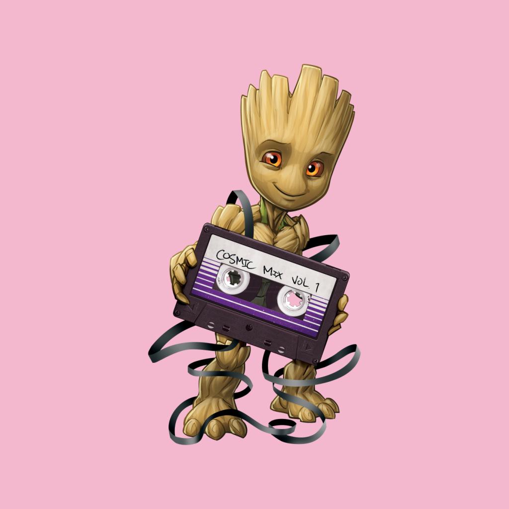 Marvel Guardians Of The Galaxy Groot Wrapped In Cassette Tape Women's Sweatshirt-ALL + EVERY