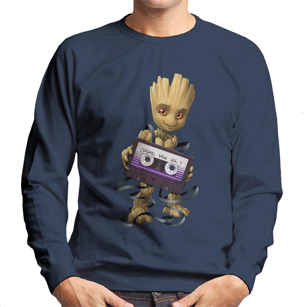 Marvel Guardians Of The Galaxy Groot Wrapped In Cassette Tape Men's Sweatshirt-ALL + EVERY